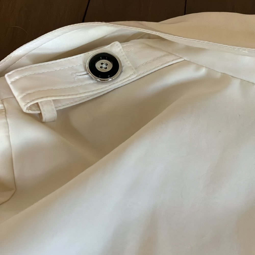 WHBM Off White Ivory Trench Coat - Picture 7 of 10